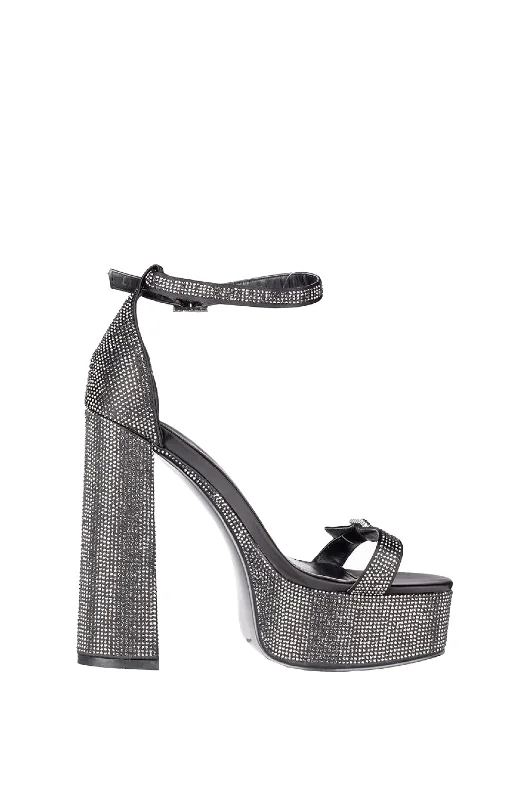 DISCO-BLACK PLATFORM SANDAL