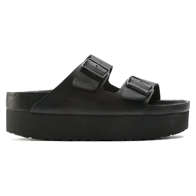 Birkenstock Women's Arizona Exquisite Platform Black Leather