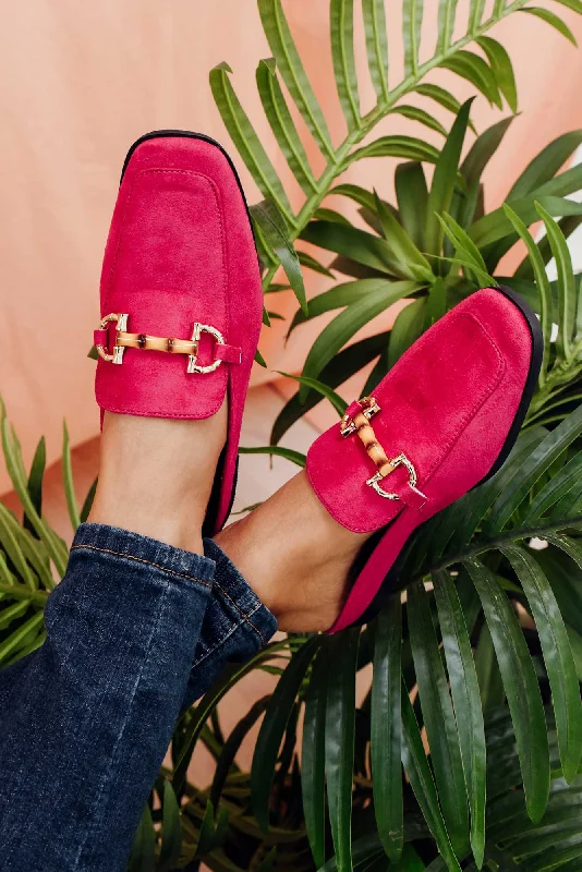 Mab Hot Pink Buckle Mule