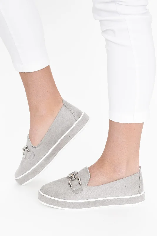 Natyia Grey Platform Loafer