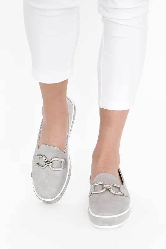 Natyia Grey Platform Loafer