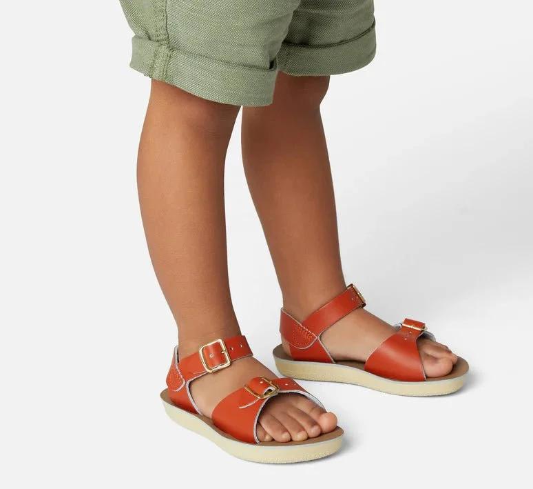 Salt-Water Sandals: Surfer Paprika Kids Sandals